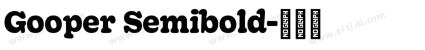 Gooper Semibold字体转换